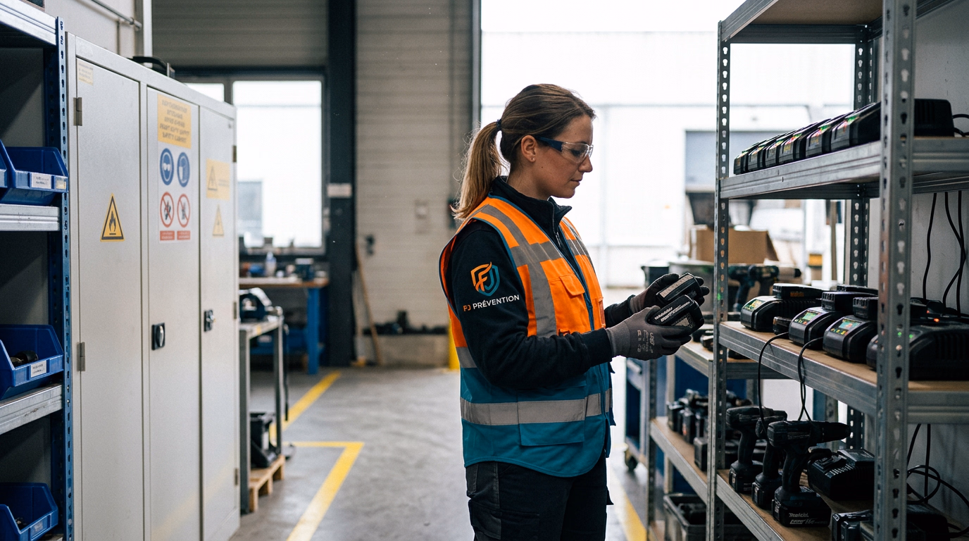 Batteries lithium-ion en entreprise : stockage, recharge et conduite à tenir