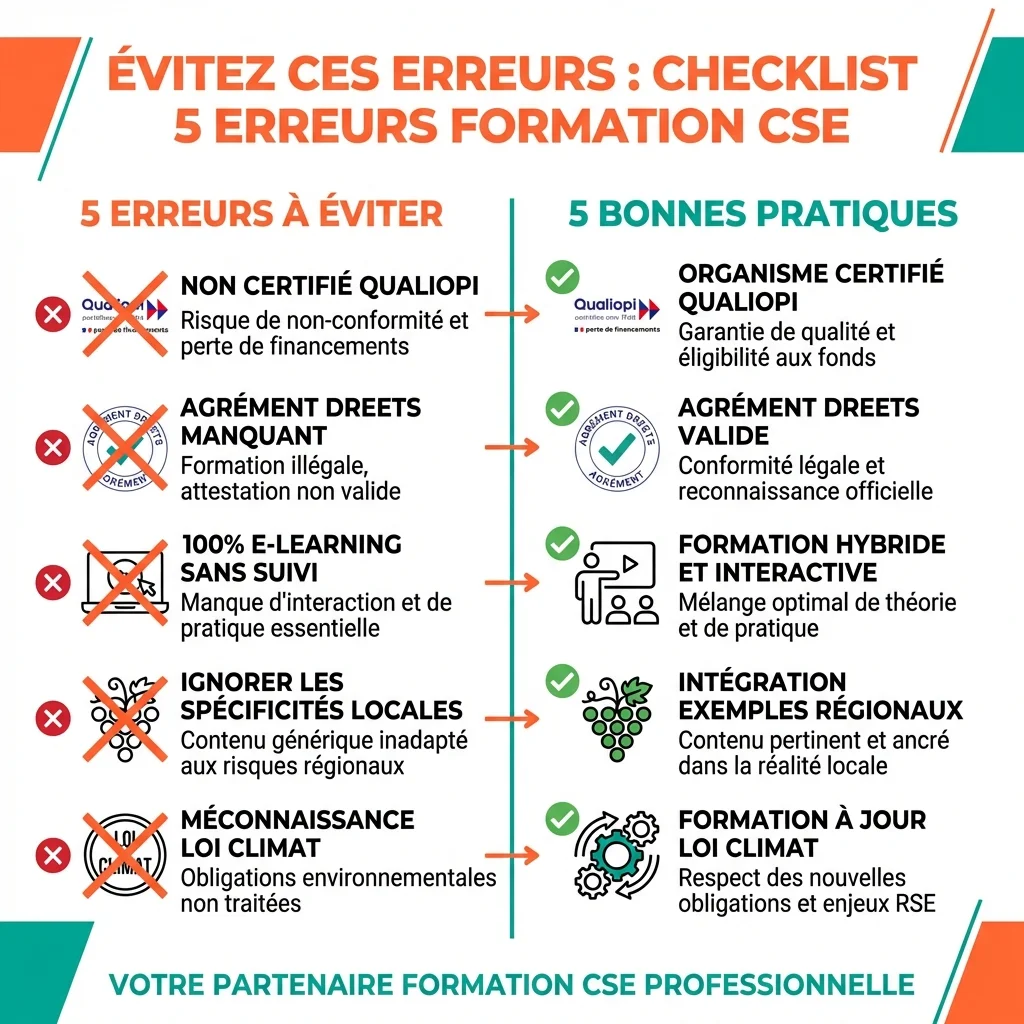 Checklist des 5 erreurs à éviter