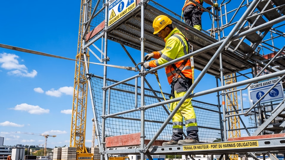 Accident du travail à Bordeaux : un ouvrier secouru après une grave chute de hauteur