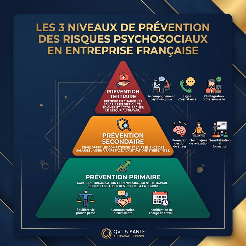 Les 3 niveaux de prévention des risques psychosociaux