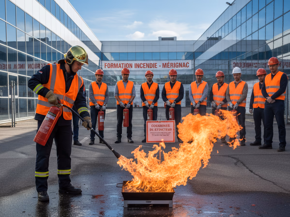 Formation Incendie à Mérignac : Extincteurs et Évacuation en Entreprise