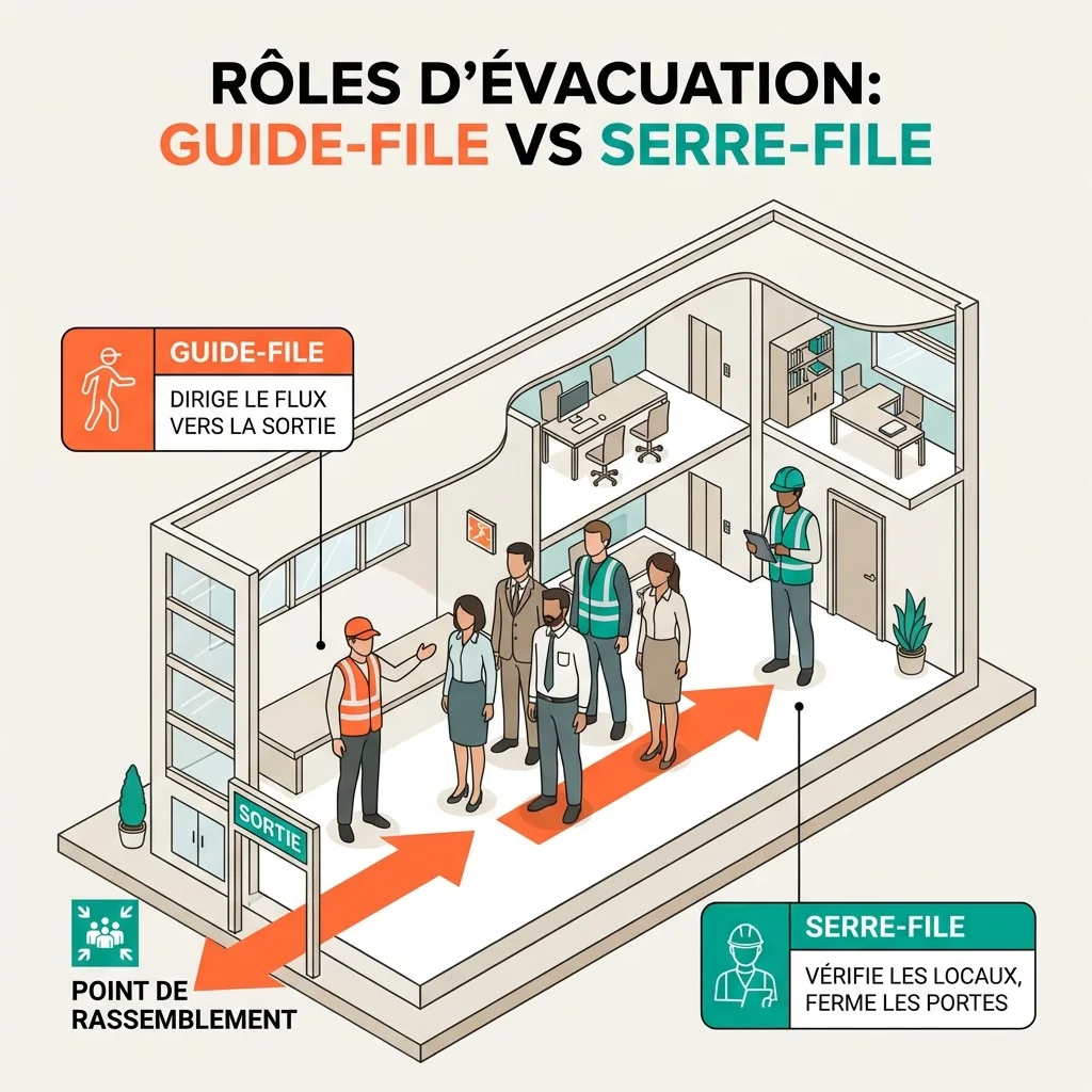 Rôles évacuation guide-file serre-file