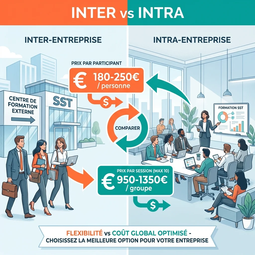Comparatif des tarifs Inter vs Intra entreprise