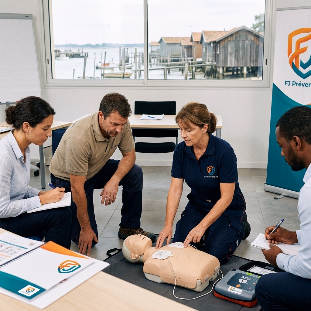 Formation DAE - Défibrillateur Automatique Externe à La Teste-de-Buch — FJ Prévention Gironde