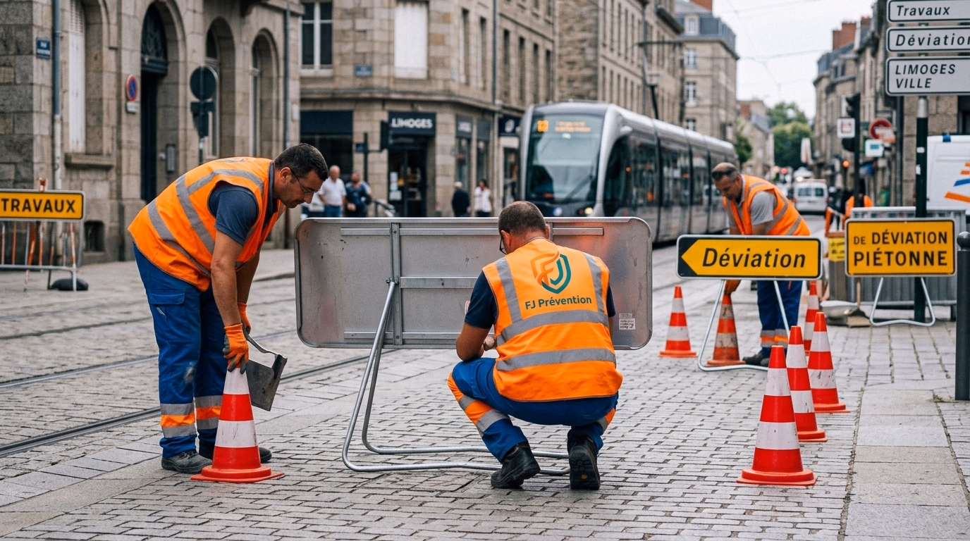 Signalisation Temporaire de Chantier à Limoges — FJ Prévention Haute-Vienne