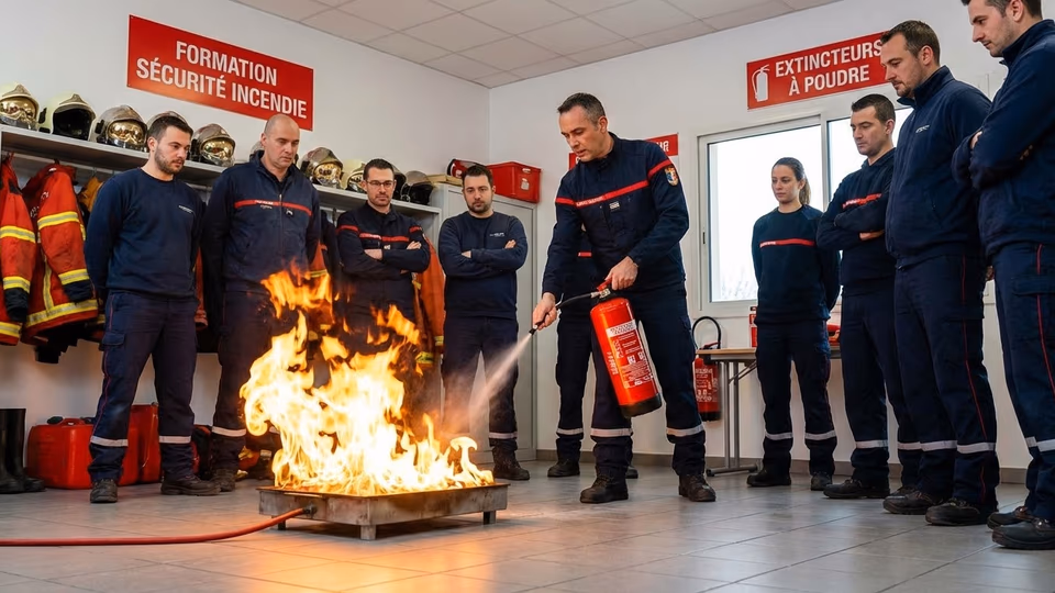 Manipulation des Extincteurs