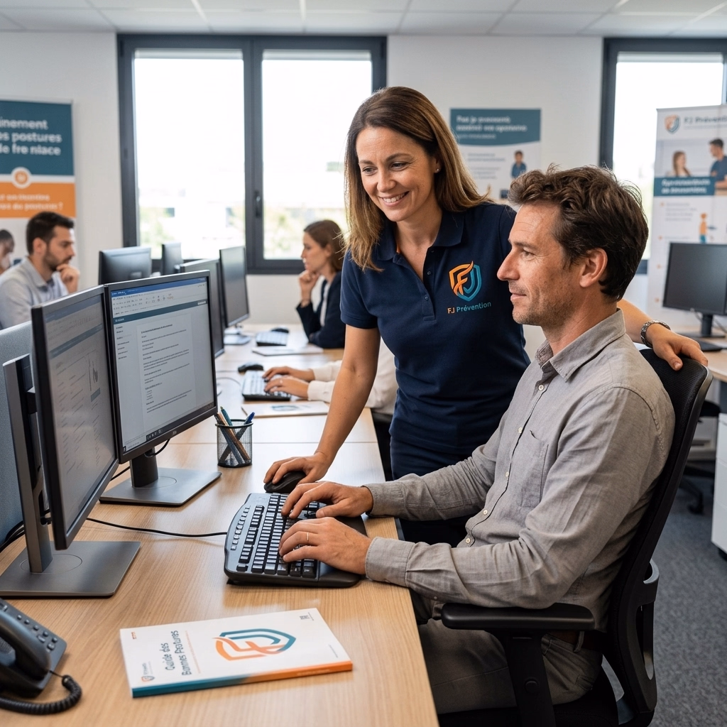 Formation Gestes et Postures – Travail sur écran - FJ Prévention Bordeaux