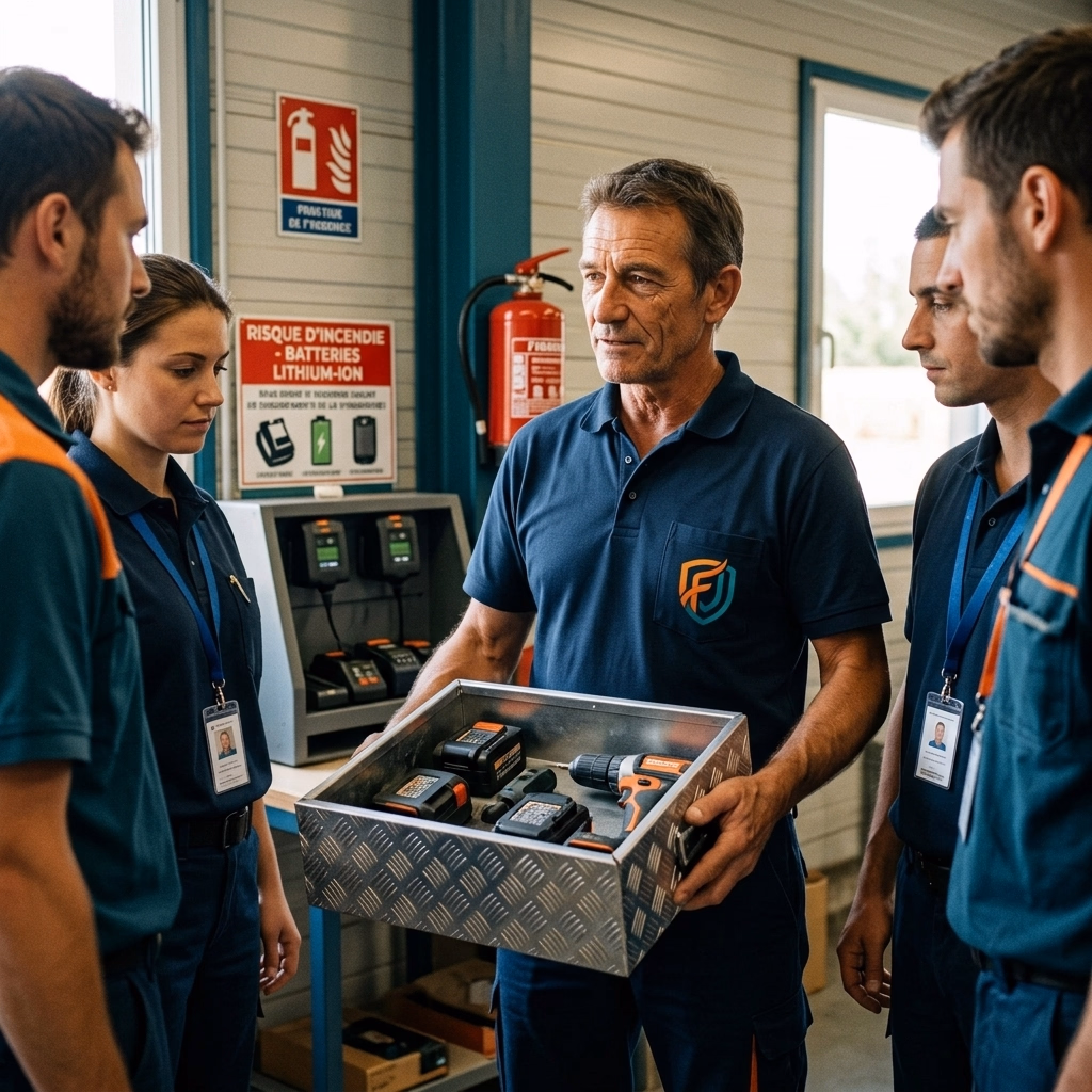 Risque incendie des batteries lithium-ion : prévention et mise en sécurité - FJ Prévention Bordeaux