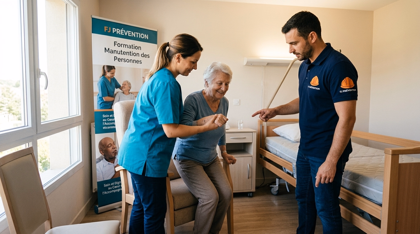 Formation Manutention des Personnes (gestes et postures soignants) - FJ Prévention Bordeaux