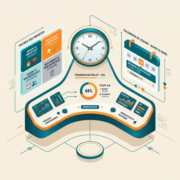 Illustration - Mieux Piloter son Entreprise : Stress, Temps et Productivité du Dirigeant
