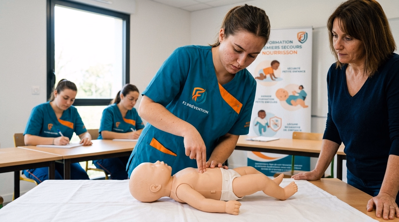 Formation Premiers Secours Petite Enfance - Nourrisson et Jeune Enfant - FJ Prévention Bordeaux