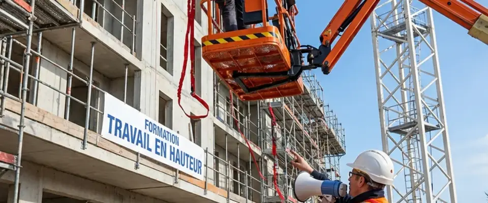 Travail en Hauteur - Port du Harnais