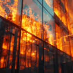 un immeuble prend feu