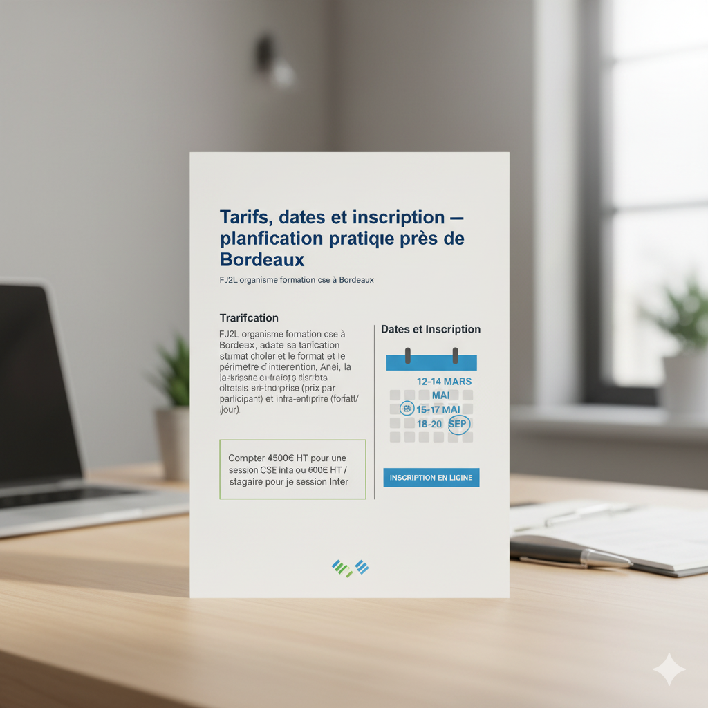 Tarifs formation CSE à Bordeaux