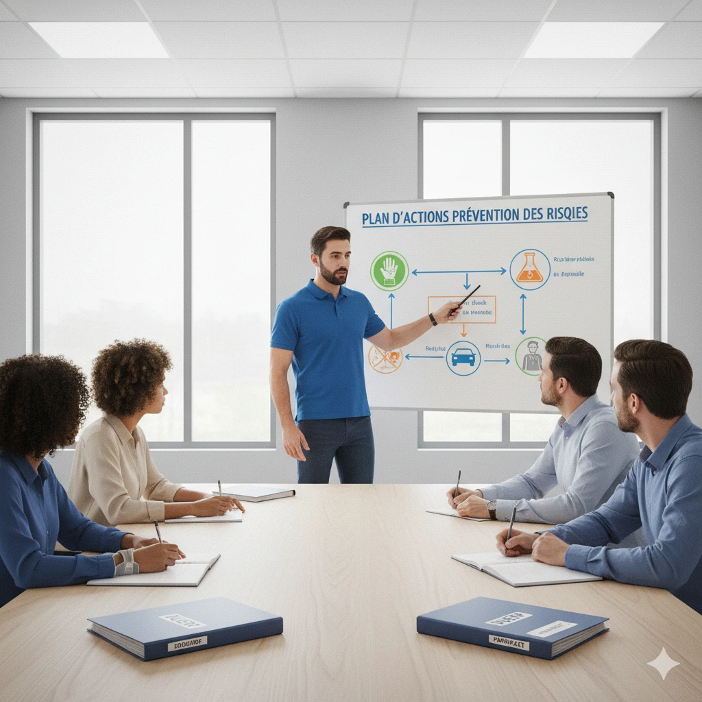 formation en prévention des risques professionnels avec plan d’actions concret et documents DUERP visibles