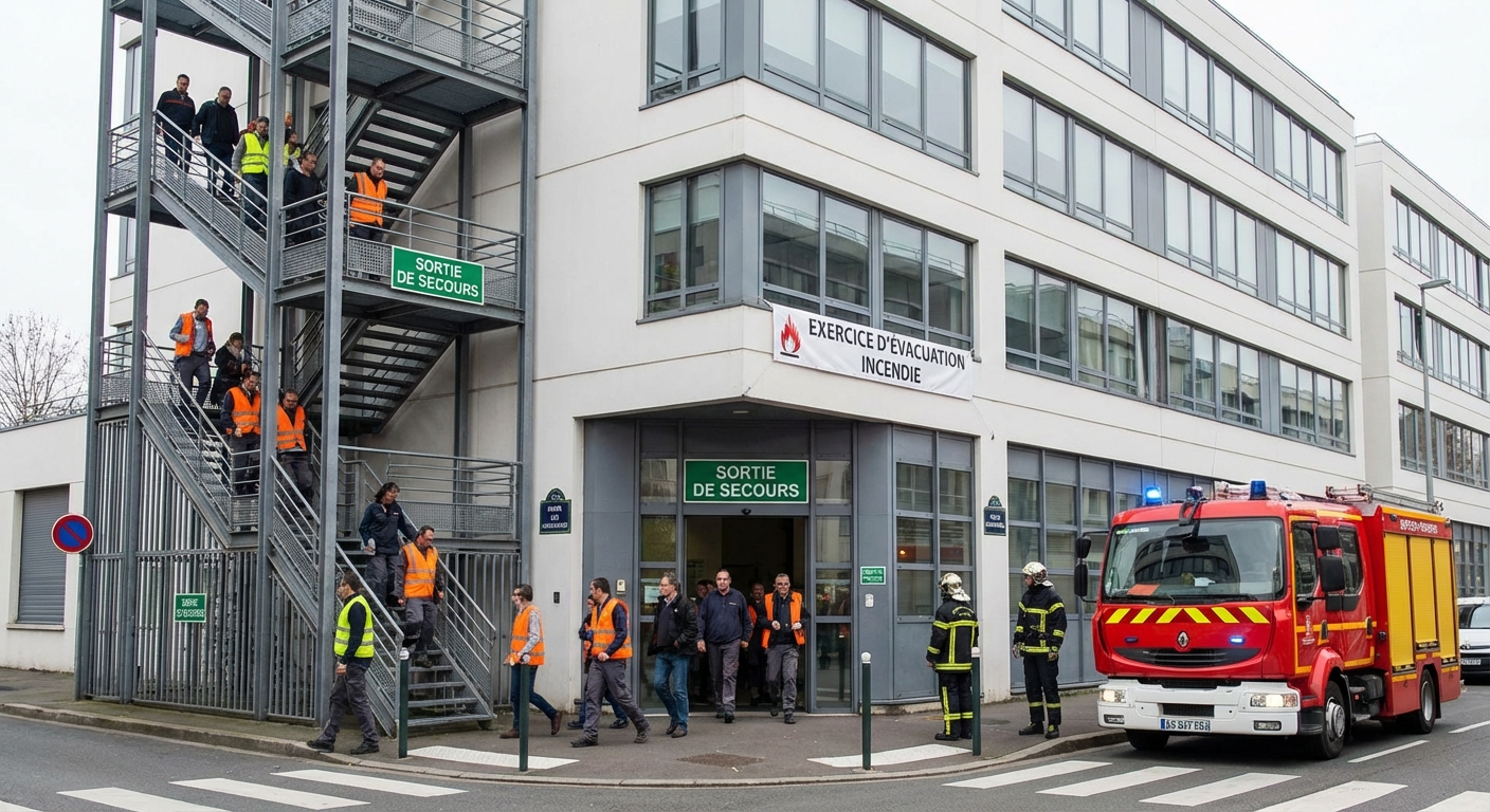 Plan évacuation discothèque et sortie de secours